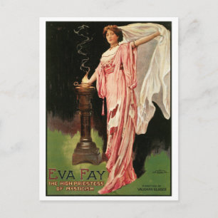 Eva Fay ~ The High Priestess of Mysticism Magic Postcard