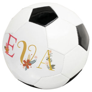 EVA First Name Elegant Embroidered Football