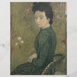 Eva Meurier in a Green Dress Scrapbook Paper
