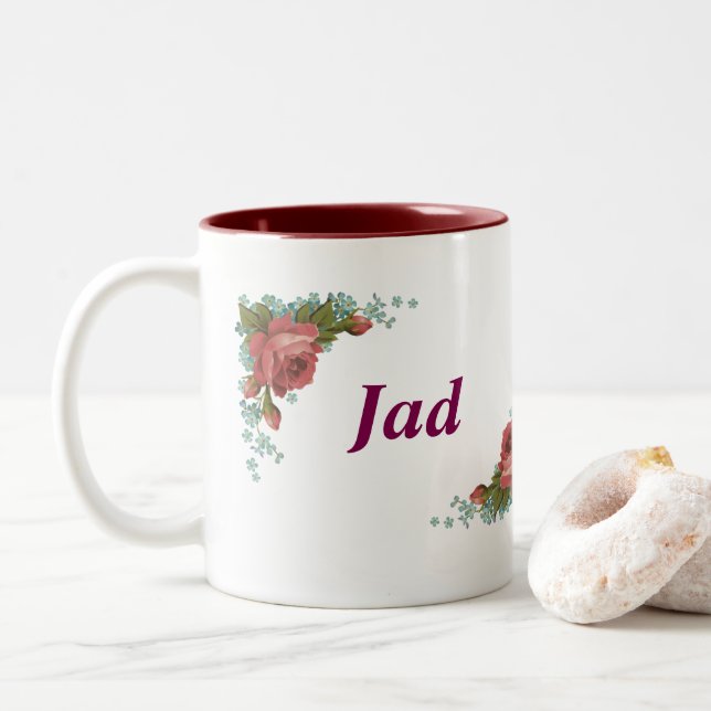 Eva name Mug – Custom Coffee Cup with An (With Donut)