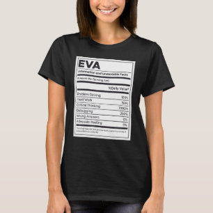 Eva Nutrition Information Problem Solving Hard Wor T-Shirt
