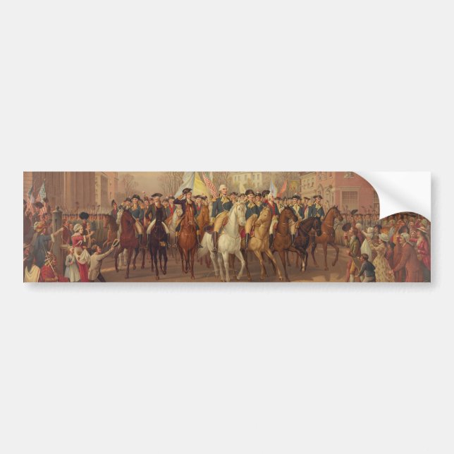 Evacuation day and Washingtons New York Entry 1783 Bumper Sticker (Front)