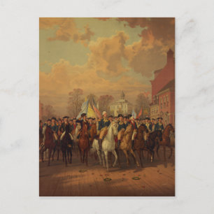 Evacuation Day Washington's Entry New York City Postcard