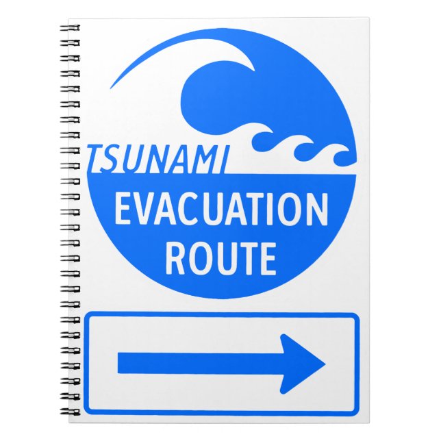 Evacuation Route Highway sign Notebook (Front)