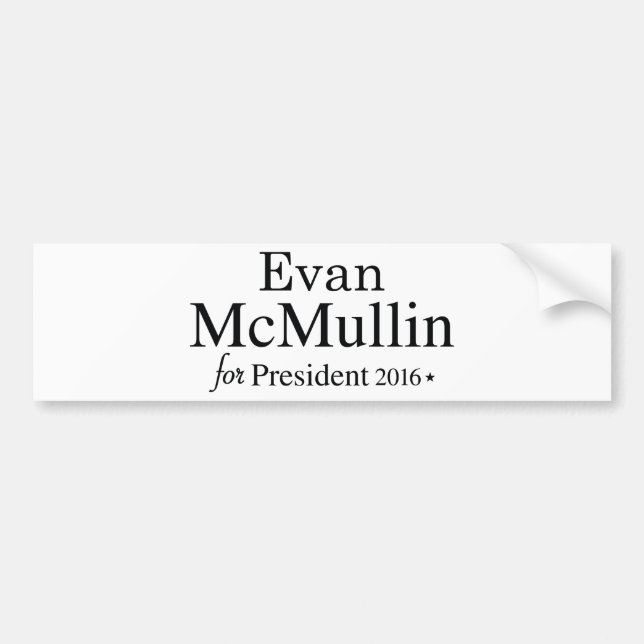 Evan McMullin For President Bumper Sticker (Front)