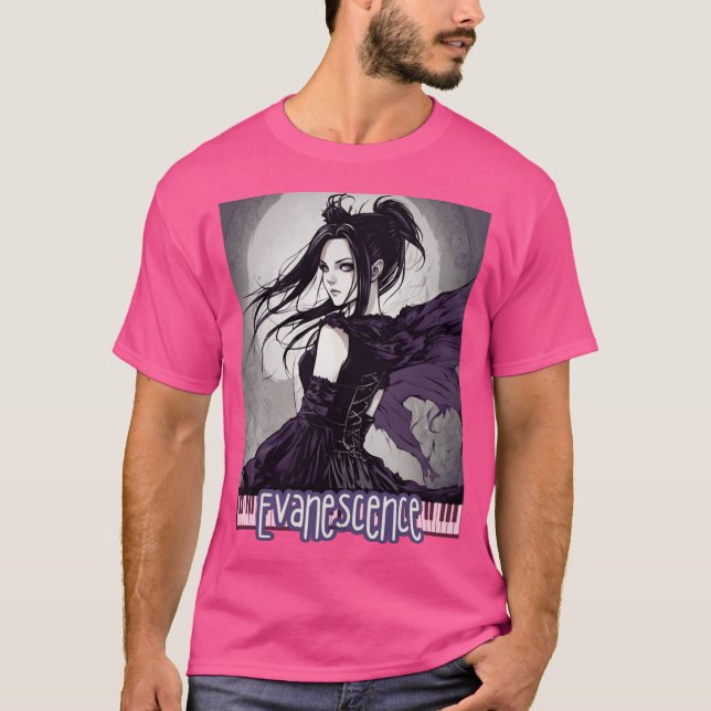 Evanescence Amy Lee Anime Fan Art gift T-Shirt (Front)