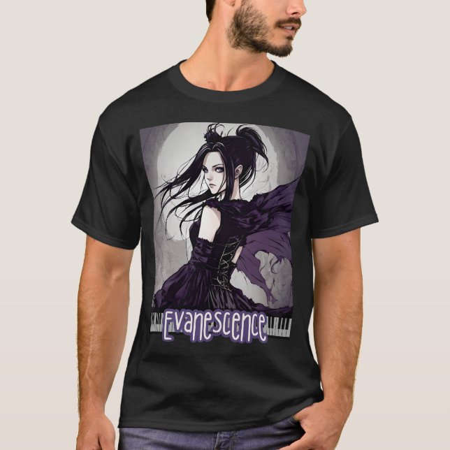 Evanescence Amy Lee Anime Fan Art T-Shirt (Front)