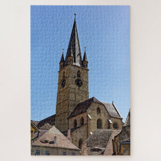 Evangelichal Cathedral Tower Sibiu Romania Jigsaw Puzzle