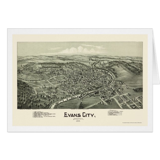 Evans City, PA Panoramic Map - 1900 (Front Horizontal)