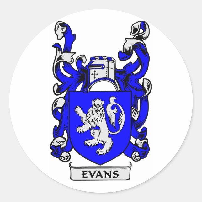 EVANS Coat of Arms Classic Round Sticker (Front)