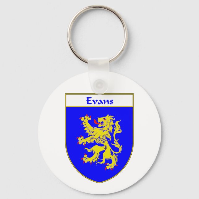 Evans Coat of Arms/Family Crest (Wales) Key Ring (Front)