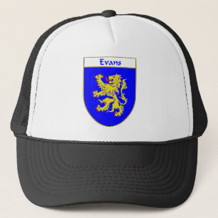 Evans Coat of Arms/Family Crest (Wales) Trucker Hat