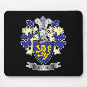 Evans Family Crest Coat of Arms Mouse Mat