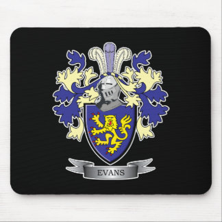 Evans Family Crest Coat of Arms Mouse Mat