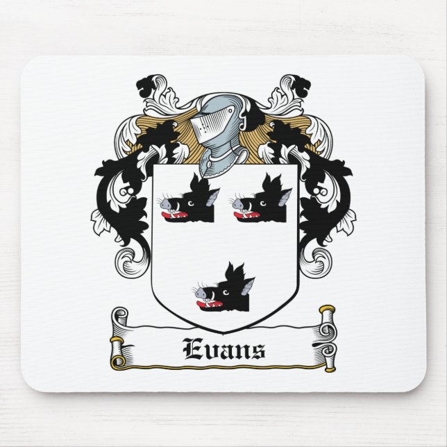 Evans Family Crest Mouse Mat (Front)