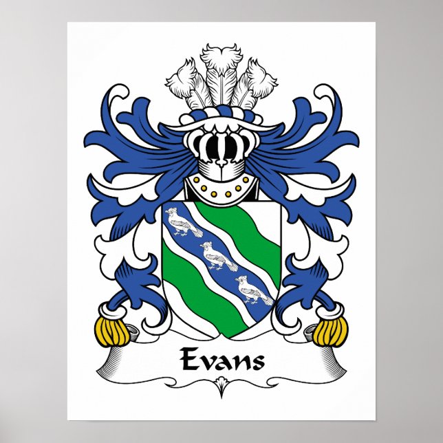 Evans Family Crest Poster (Front)