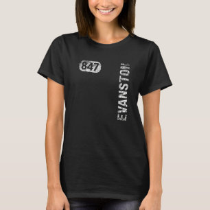 Evanston Illinois 847 Area Code Vintage Retro T-Shirt