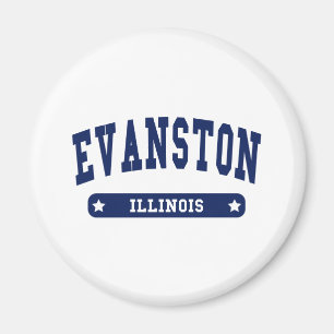 Evanston Illinois College Style tee shirts Magnet
