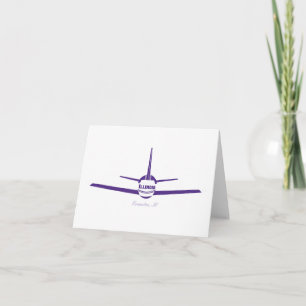Evanston Illinois IL Aeroplane Logo Card
