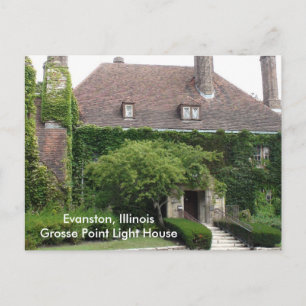 Evanston, Illinois the Grosse Point Light House Postcard