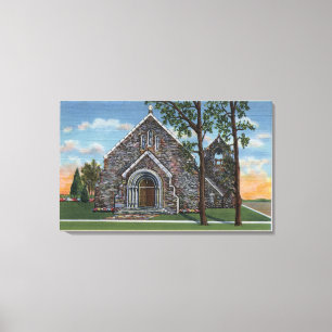 Evanston, WY - Church of St. Mary Magdalene View Canvas Print