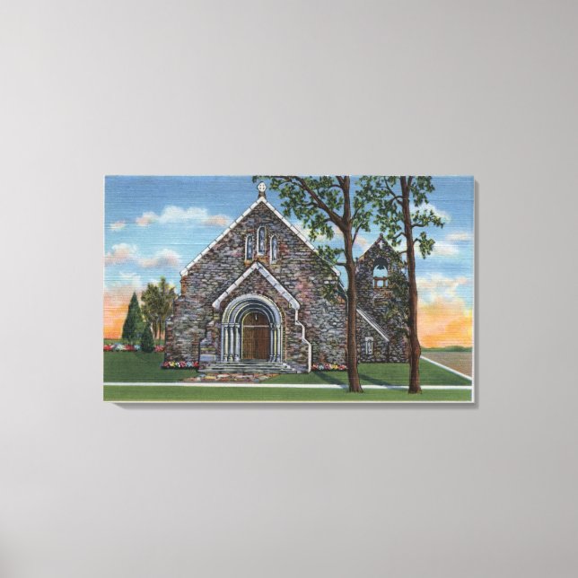 Evanston, WY - Church of St. Mary Magdalene View Canvas Print (Front)