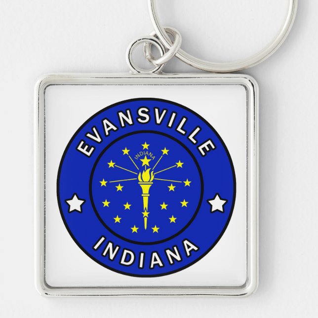 Evansville Indiana Key Ring (Front)