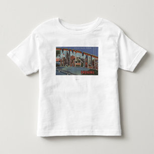 Evansville, Indiana - Large Letter Scenes Toddler T-Shirt