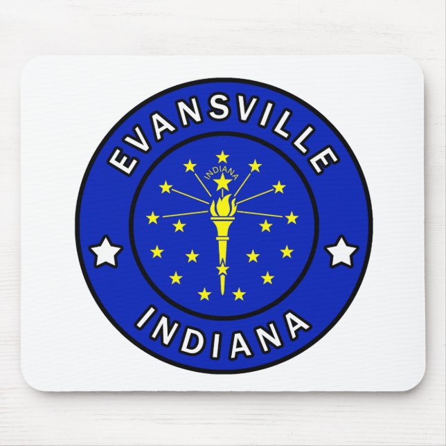 Evansville Indiana Mouse Mat (Front)
