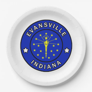 Evansville Indiana Paper Plate