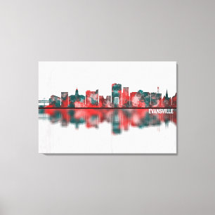 Evansville Indiana Skyline Canvas Print