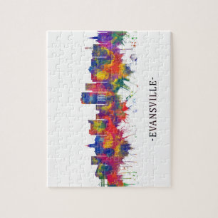 Evansville Indiana Skyline Jigsaw Puzzle