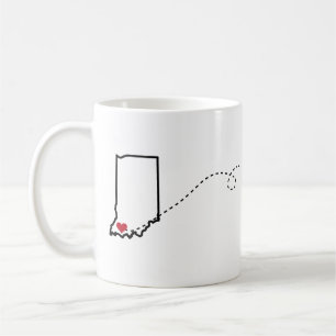 Evansville, Indiana to Crossville, Tennessee Coffee Mug