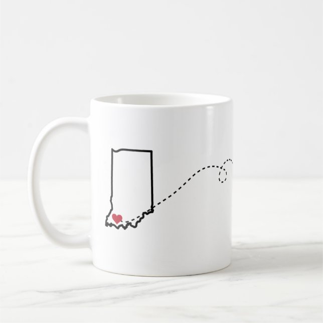 Evansville, Indiana to Crossville, Tennessee Coffee Mug (Left)