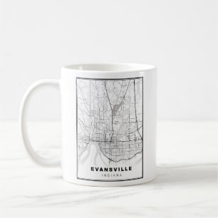 Evansville Map Coffee Mug