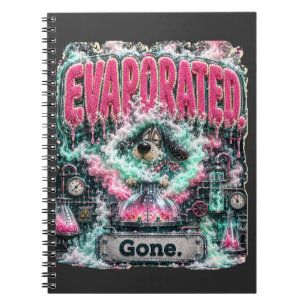 Evaporated Gone Personalised Funny Burnout Notebook