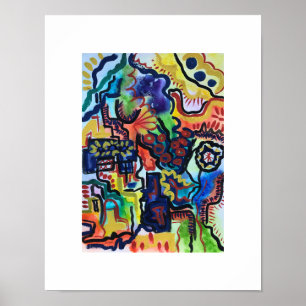 Eva's Garden-Hand Painted Abstract Art Poster