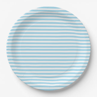 Eve and Sofie Blue Striped Paper Plate
