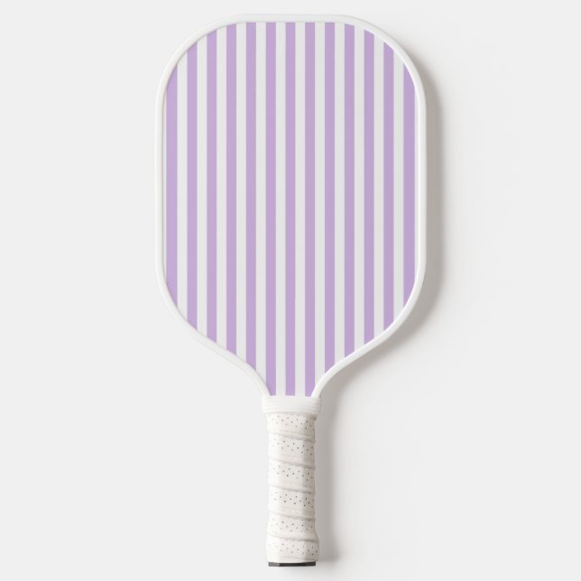Eve and Sofie Lavender Stripes Pickleball Paddle (Front)