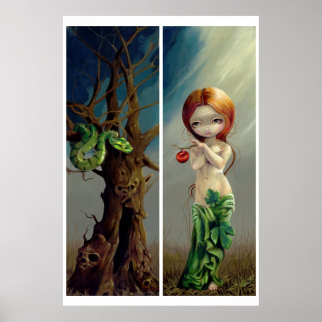 Eve and the Tree of Knowledge ART PRINT gothic (Front)