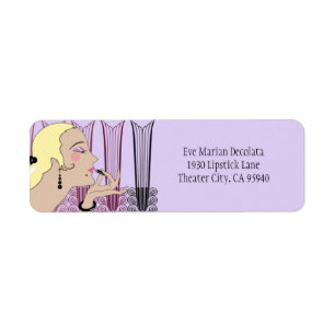 Eve, Art Deco Lady in Lavender and Wine