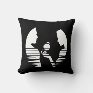 Eve Hands An Apple To Adam, White Version 2/3 Cushion