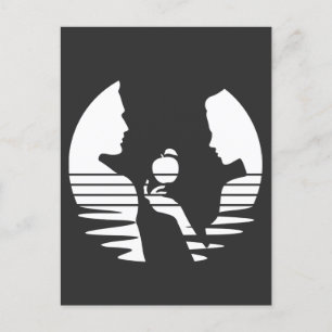 Eve Hands An Apple To Adam, White Version 2/3 Postcard