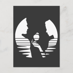 Eve Hands An Apple To Adam, White Version 2/3 Postcard