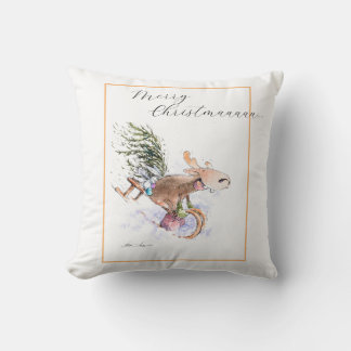EVE Painted Christmas  Reindeer and bunny Cushion