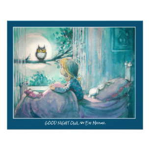 EVE Painted Good Night Owl   Photo Print