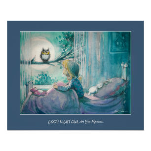 EVE Painted Good Night Owl   Photo Print