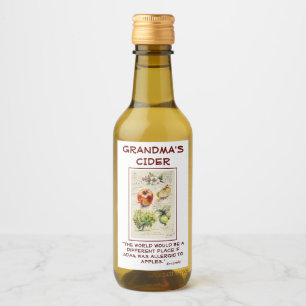 EVE Painted  Illustration of Apple         Wine Label