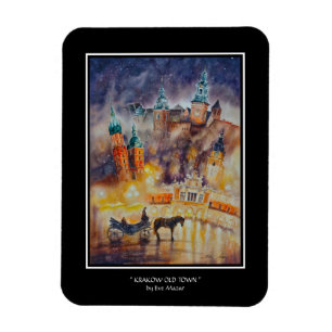 EVE Painted Krakow Old Town Magnet