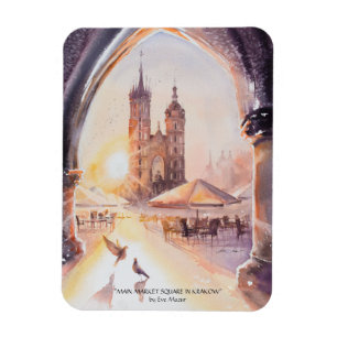 EVE Painted Krakow Old Town Magnet